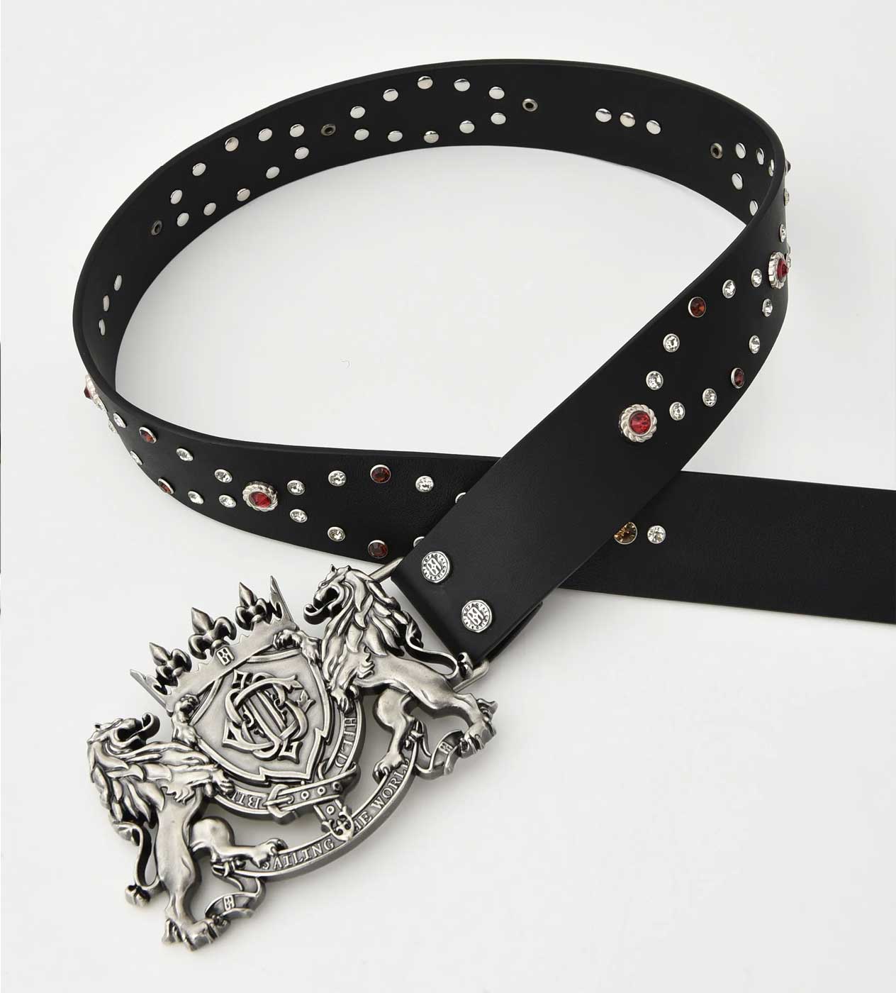 Birth of Royal Child Lion Metal Leather Belt Black - Image 3