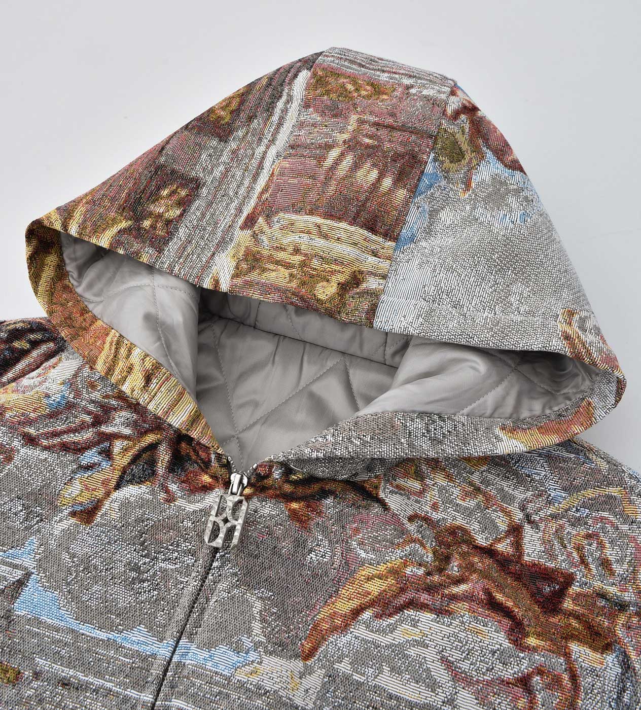Birth of Royal Child Pozzoartistic Jacquard Jacket Tan - Image 3