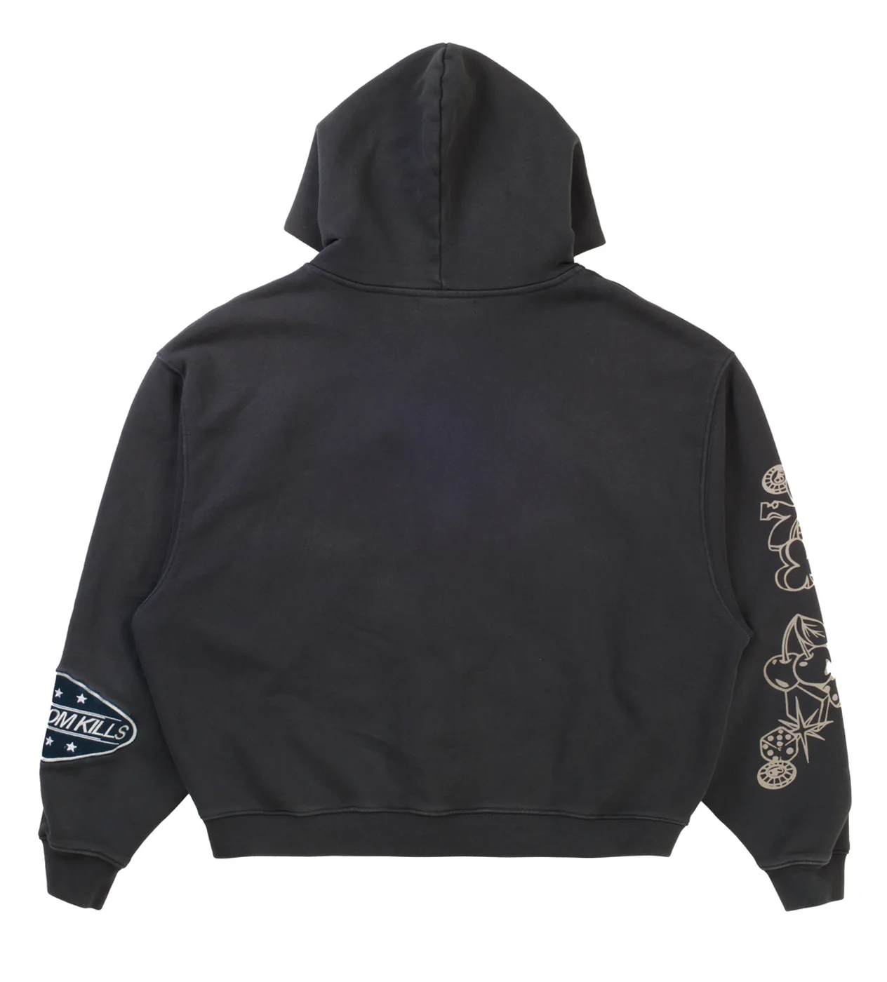 Boredom Kills High Rollers Zip Up Hoodie Black - Image 2