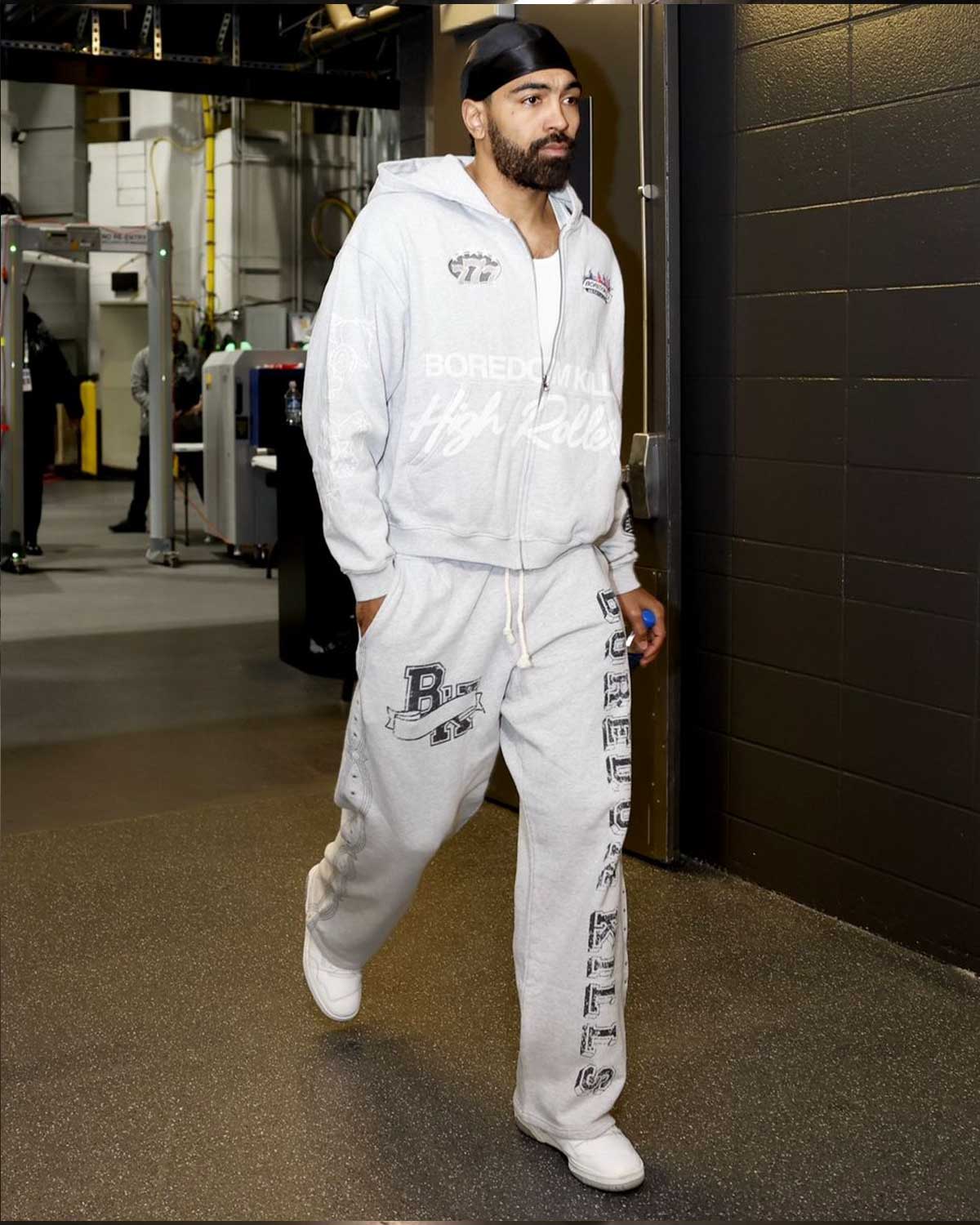 Boredom Kills High Rollers Zip Up Hoodie Grey - Image 3