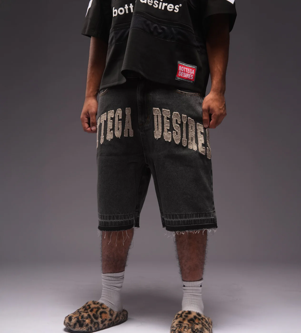 Bottega Desires Denim Shorts Black - Image 4