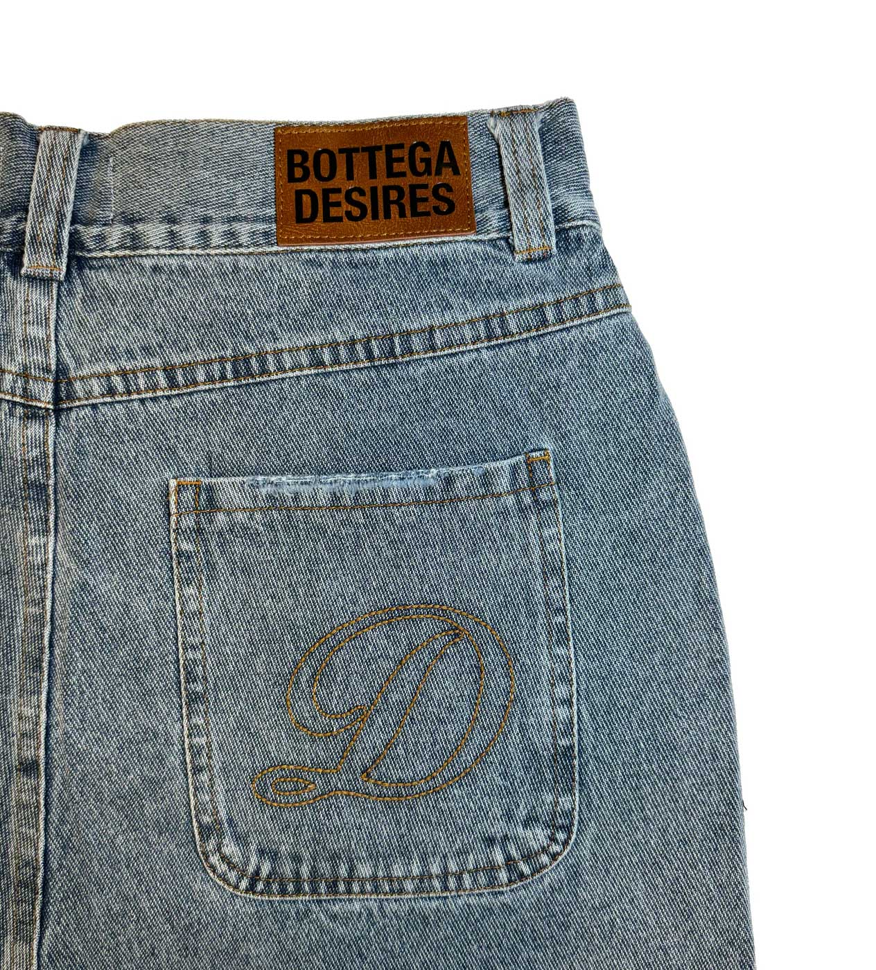 Bottega Desires Denim Shorts Blue - Image 4