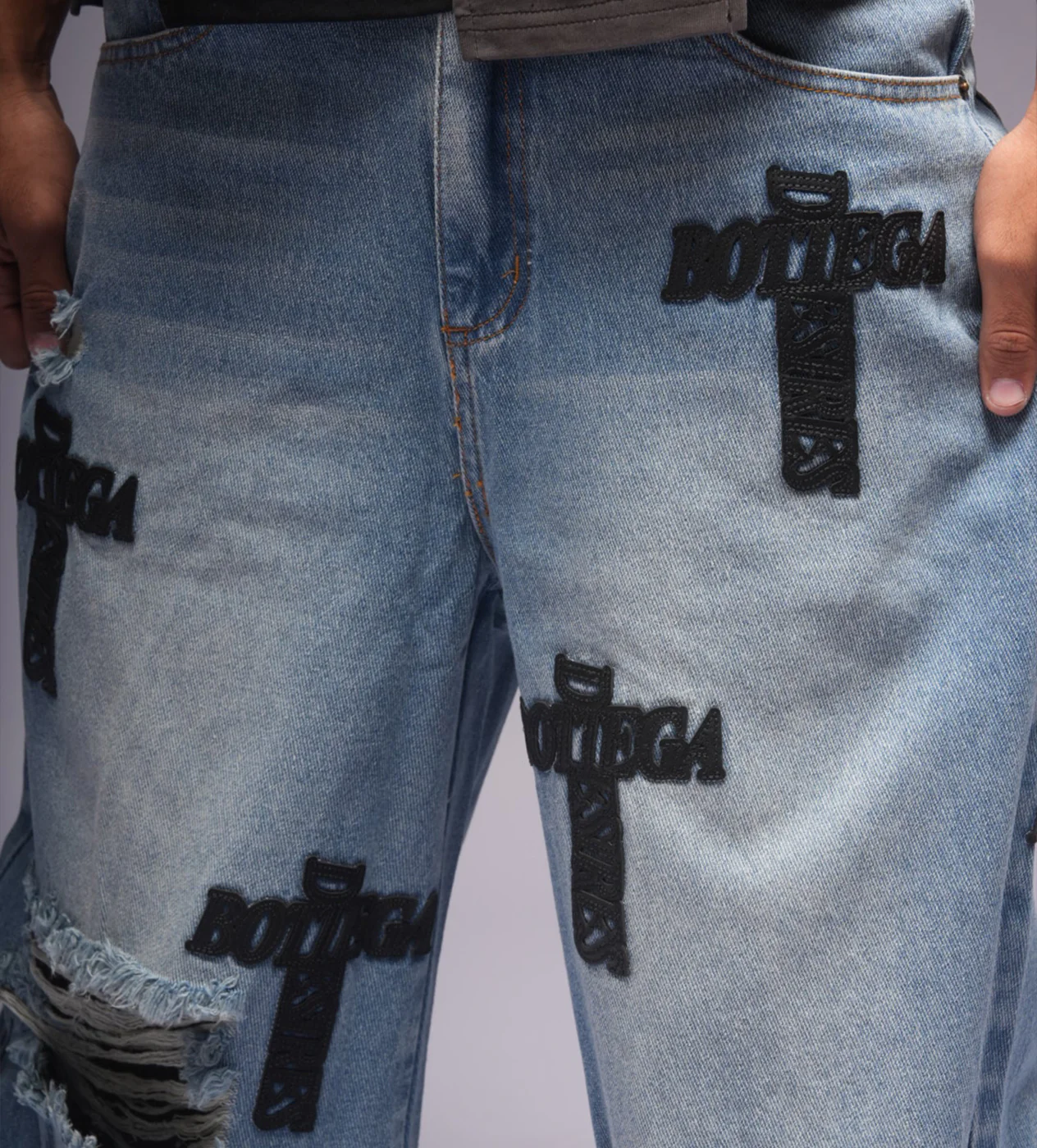 Bottega Desires Holy Grail Denim Pants Blue - Image 4