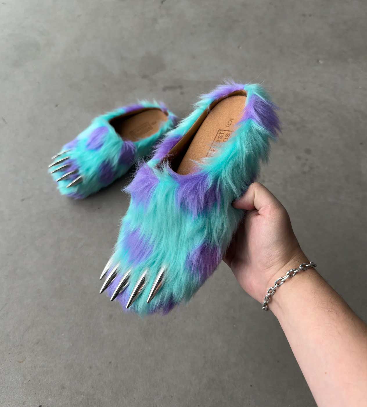 Bravest Studios Monster Spot Bear Claw Mule Teal - Image 3