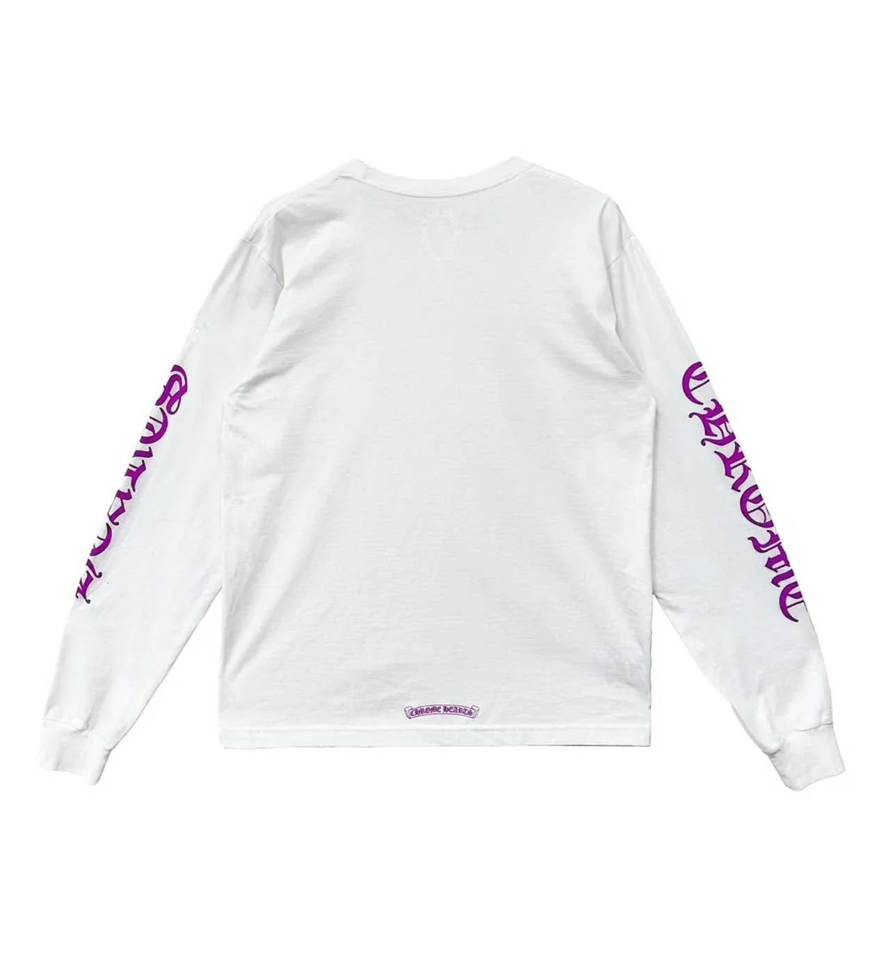 Chrome Hearts Neck Logo Pocket L/S Tee White/Purple - Image 2