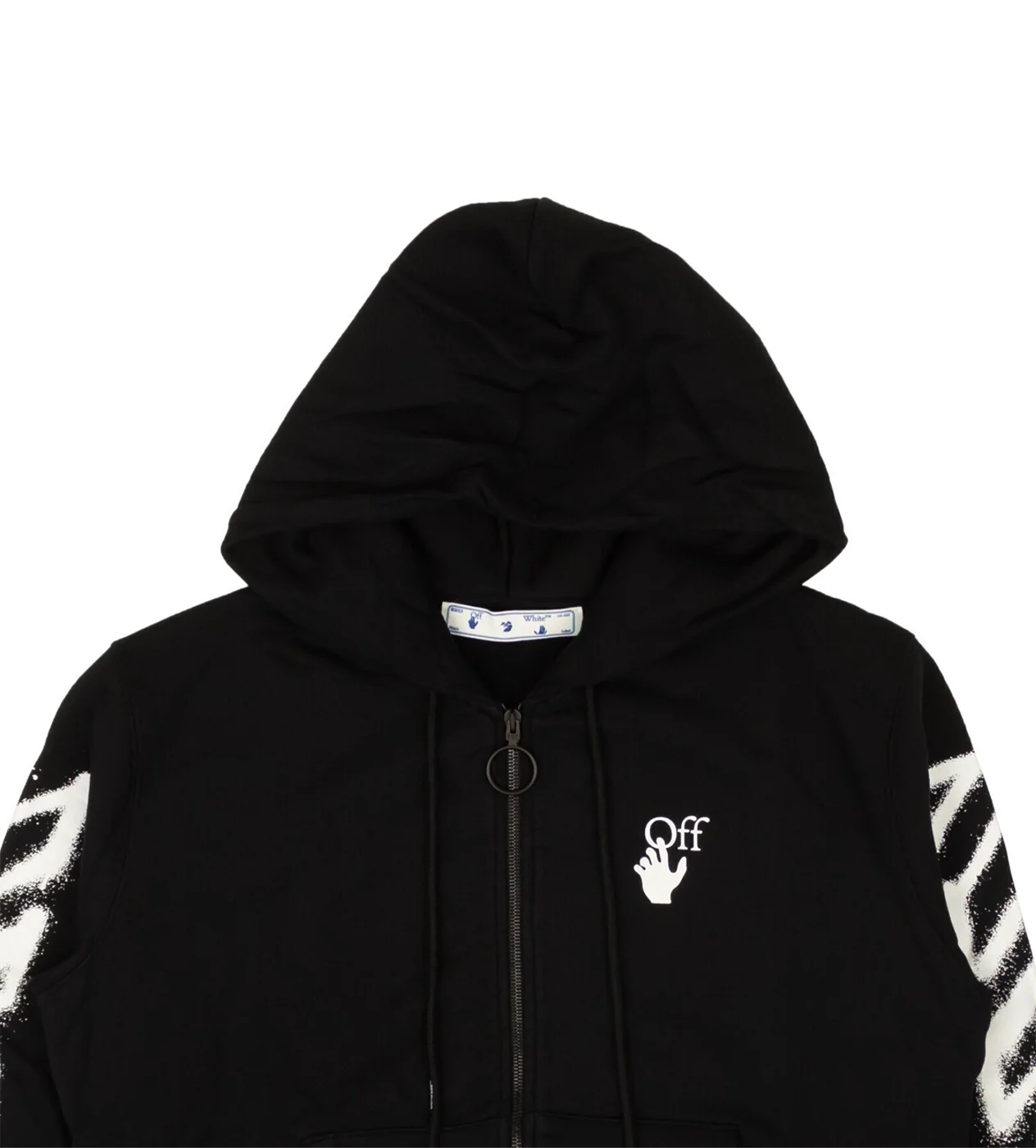 Off-White Black Spray Marker Zip Hoodie - Image 4