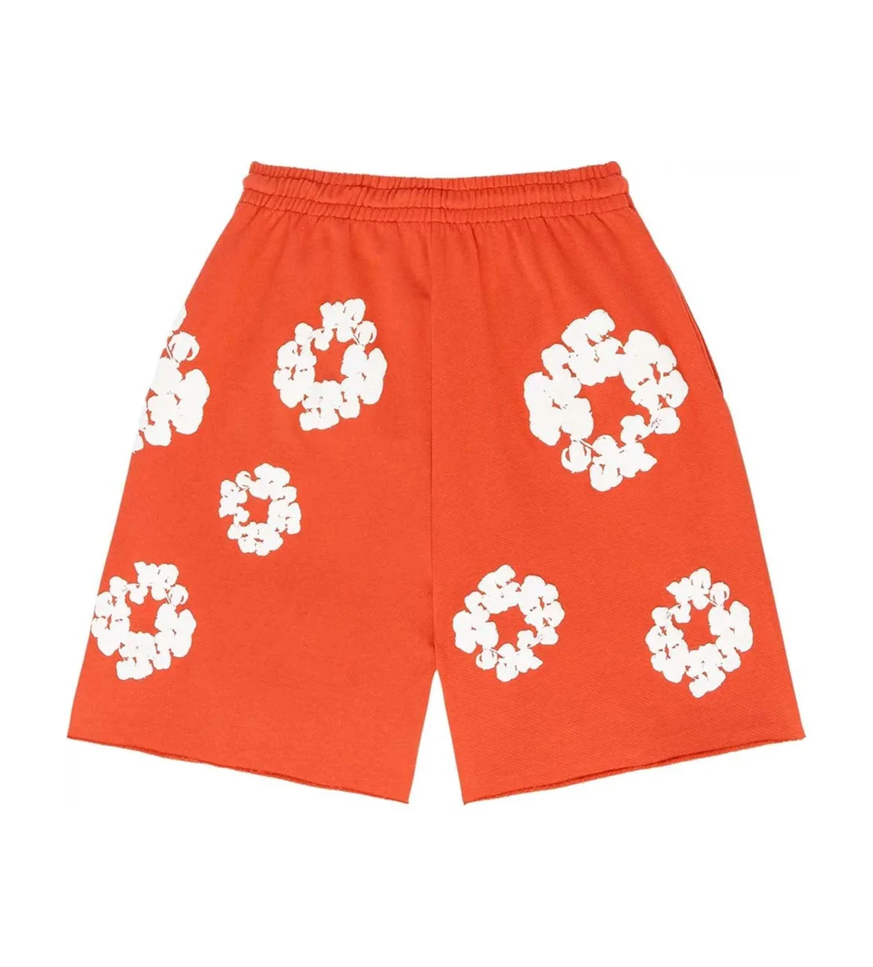 Denim Tears Cotton Wreath Shorts Orange - Image 2