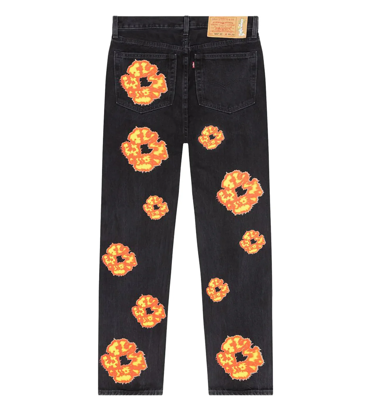 Denim Tears Offset Cotton Wreath Jeans Black - Image 2