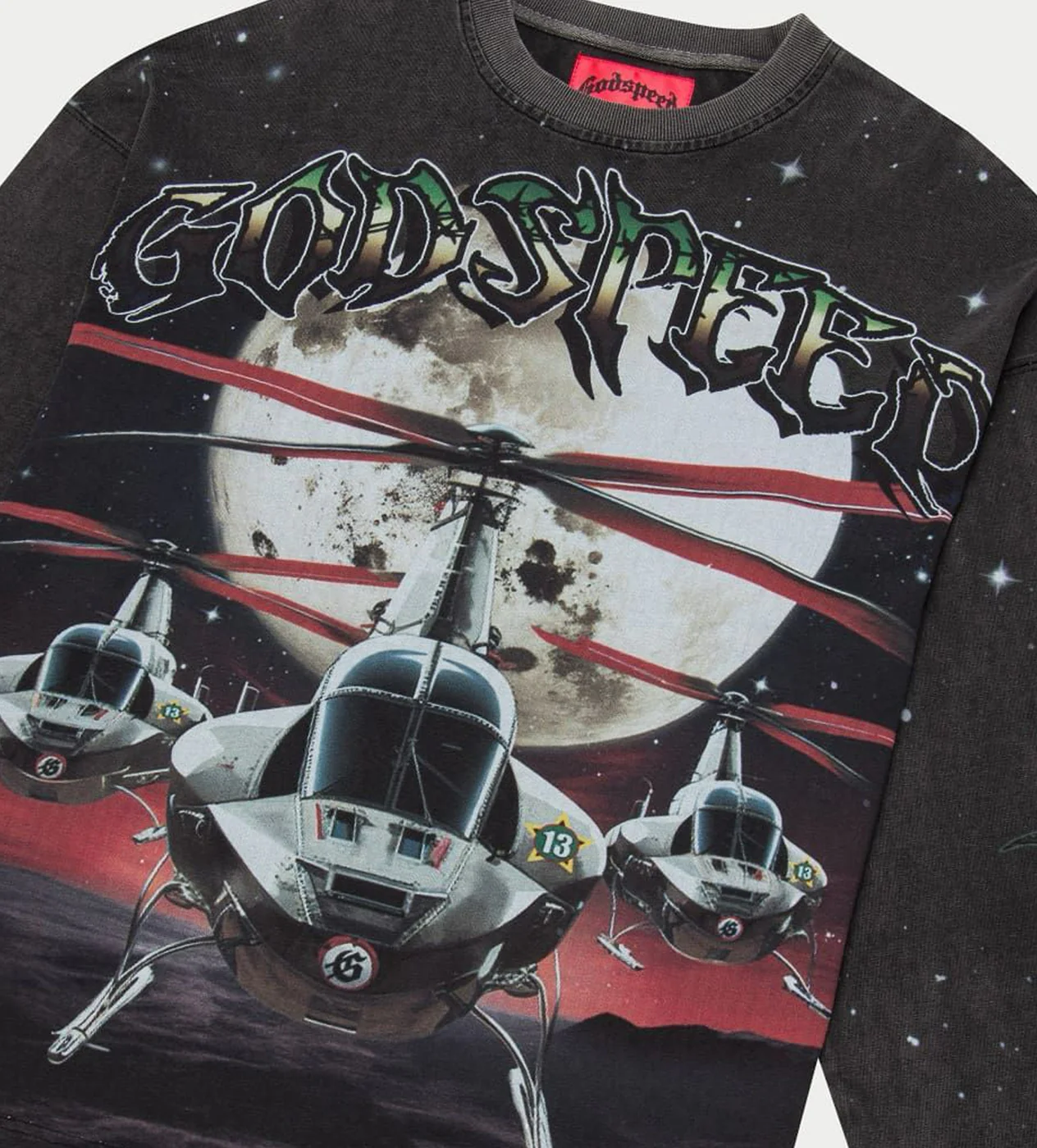 Godspeed Airstrike L/S Tee Washed Black - Image 3