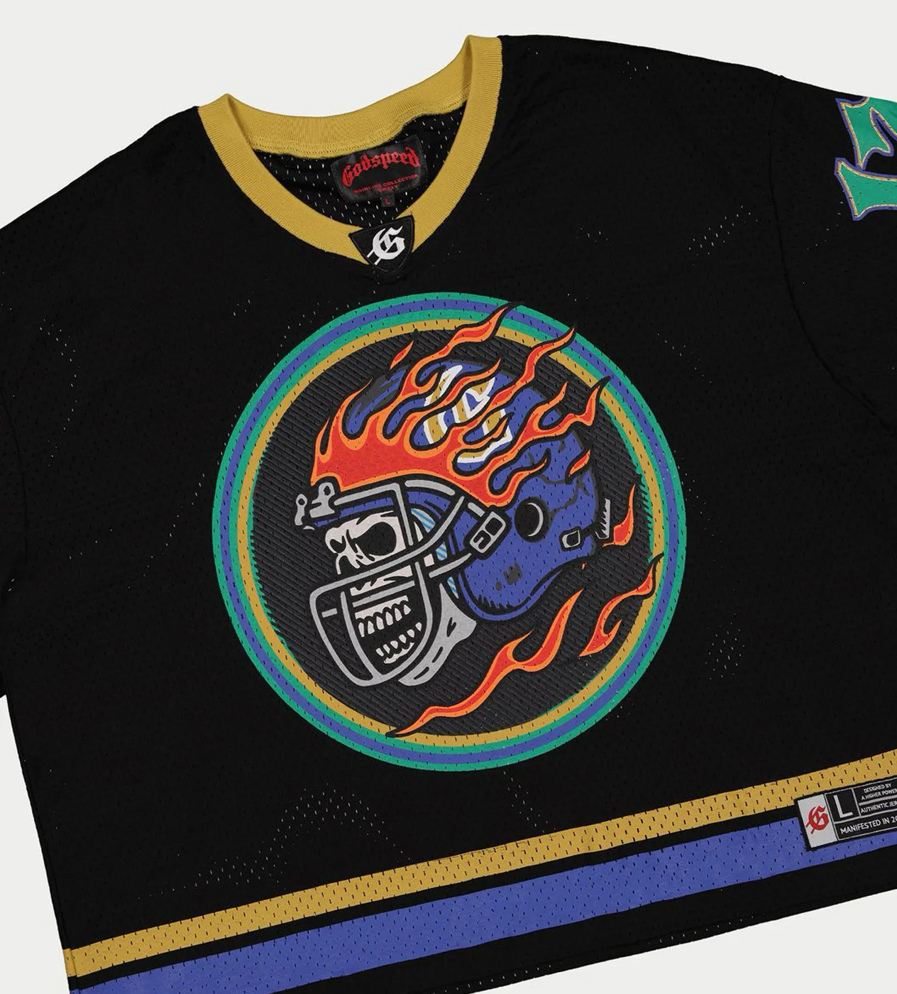 Godspeed First Down Jersey Black/Yellow/Blue - Image 3