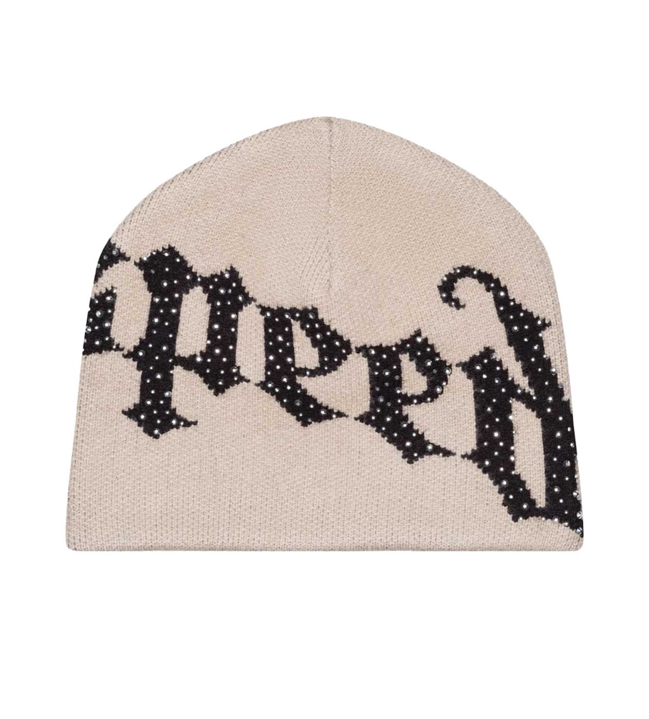 Godspeed Forever OG Logo Studded Beanie Cream/Black - Image 3