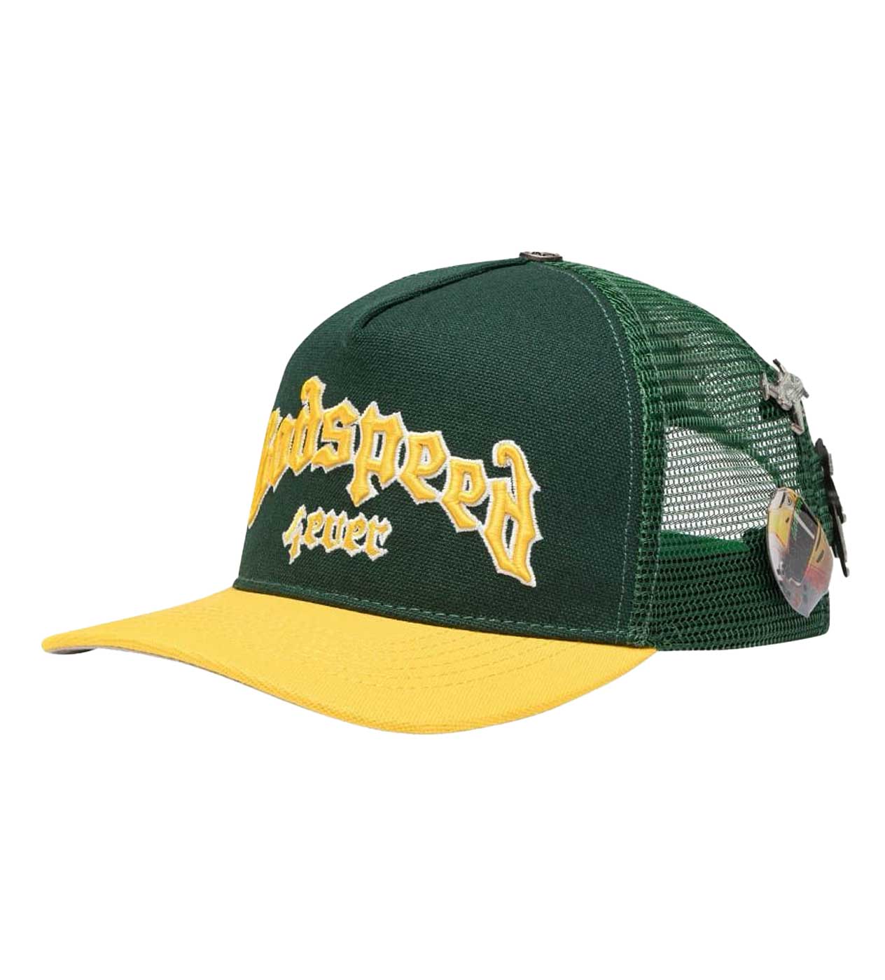 Godspeed Forever Trucker Hat Green/Yellow - Image 2