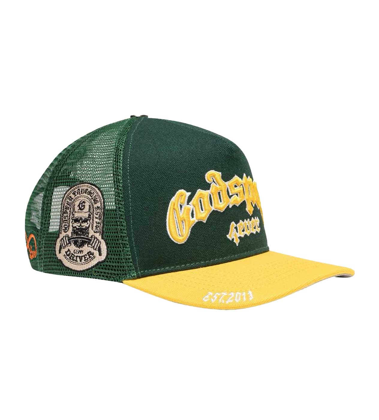 Godspeed Forever Trucker Hat Green/Yellow - Image 4