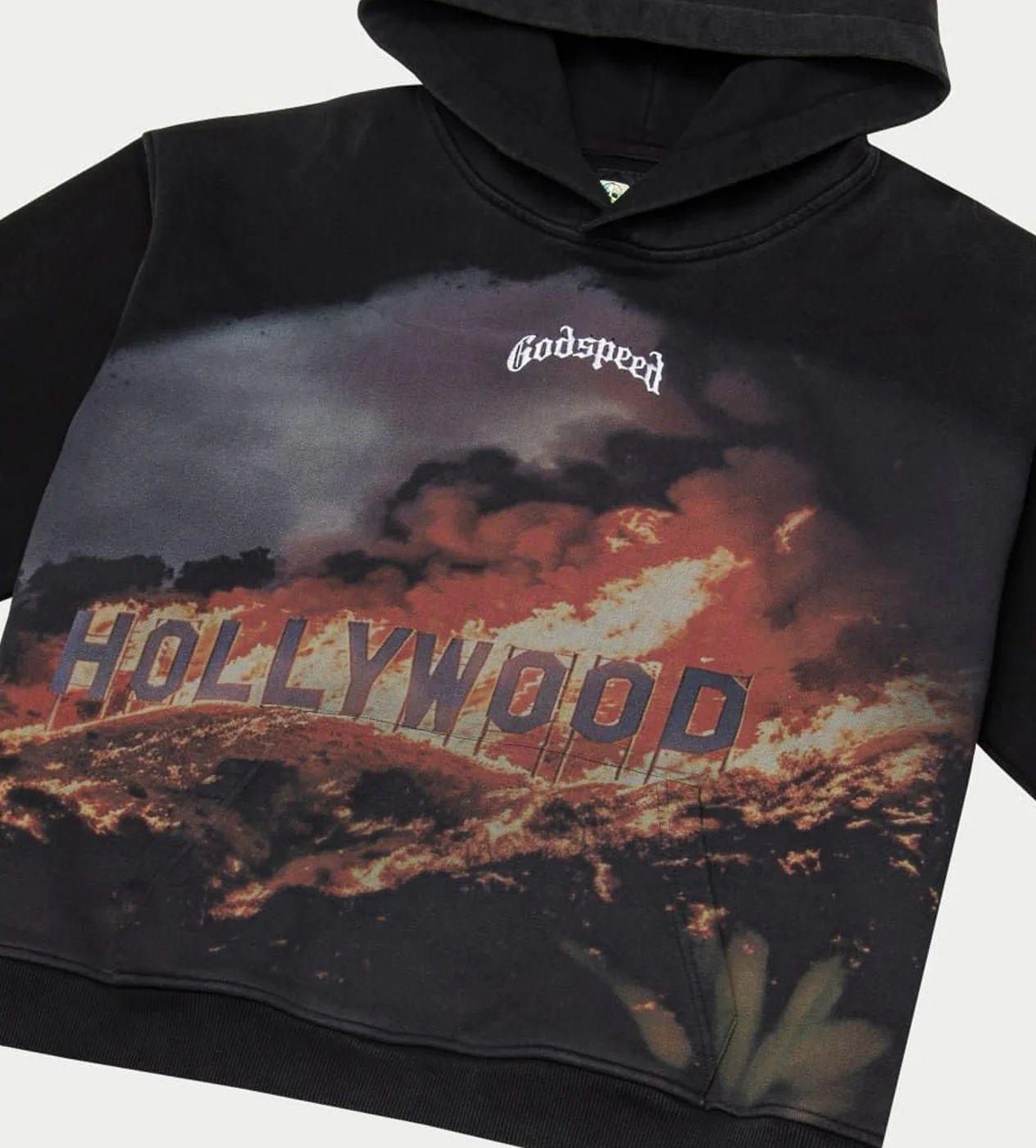 Godspeed Hollywood Inferno Hoodie Washed Black - Image 3