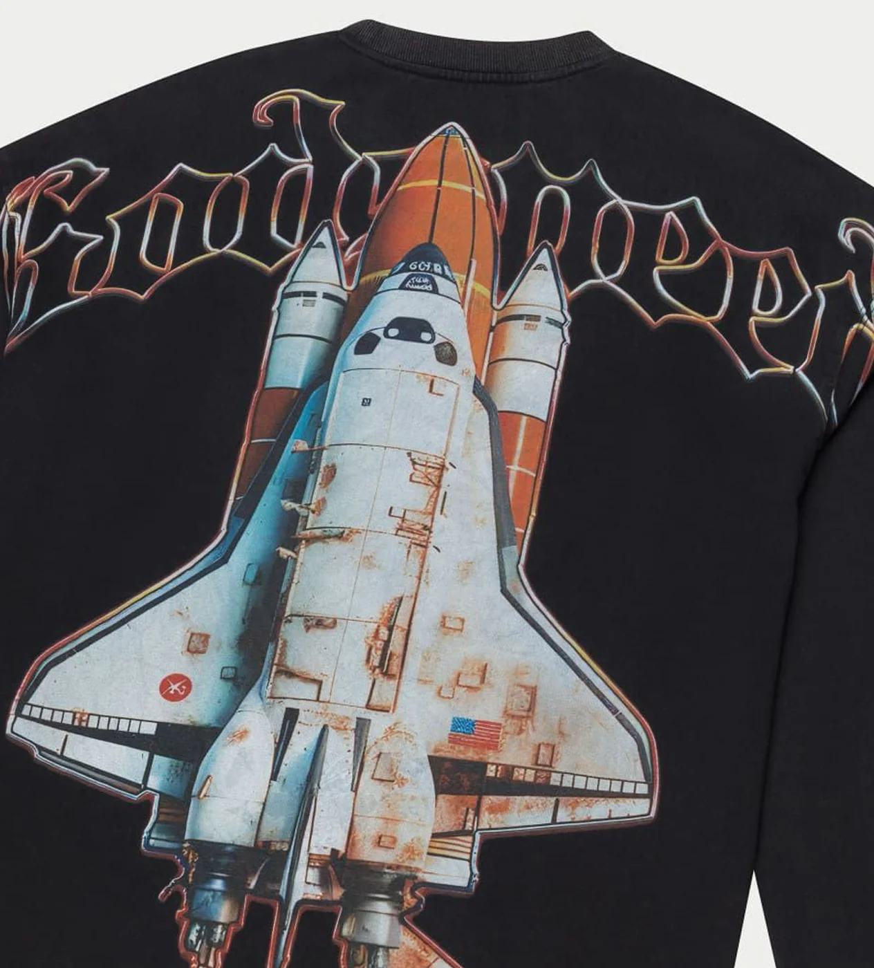 Godspeed Lift Off L/S Tee Black Wash - Image 3