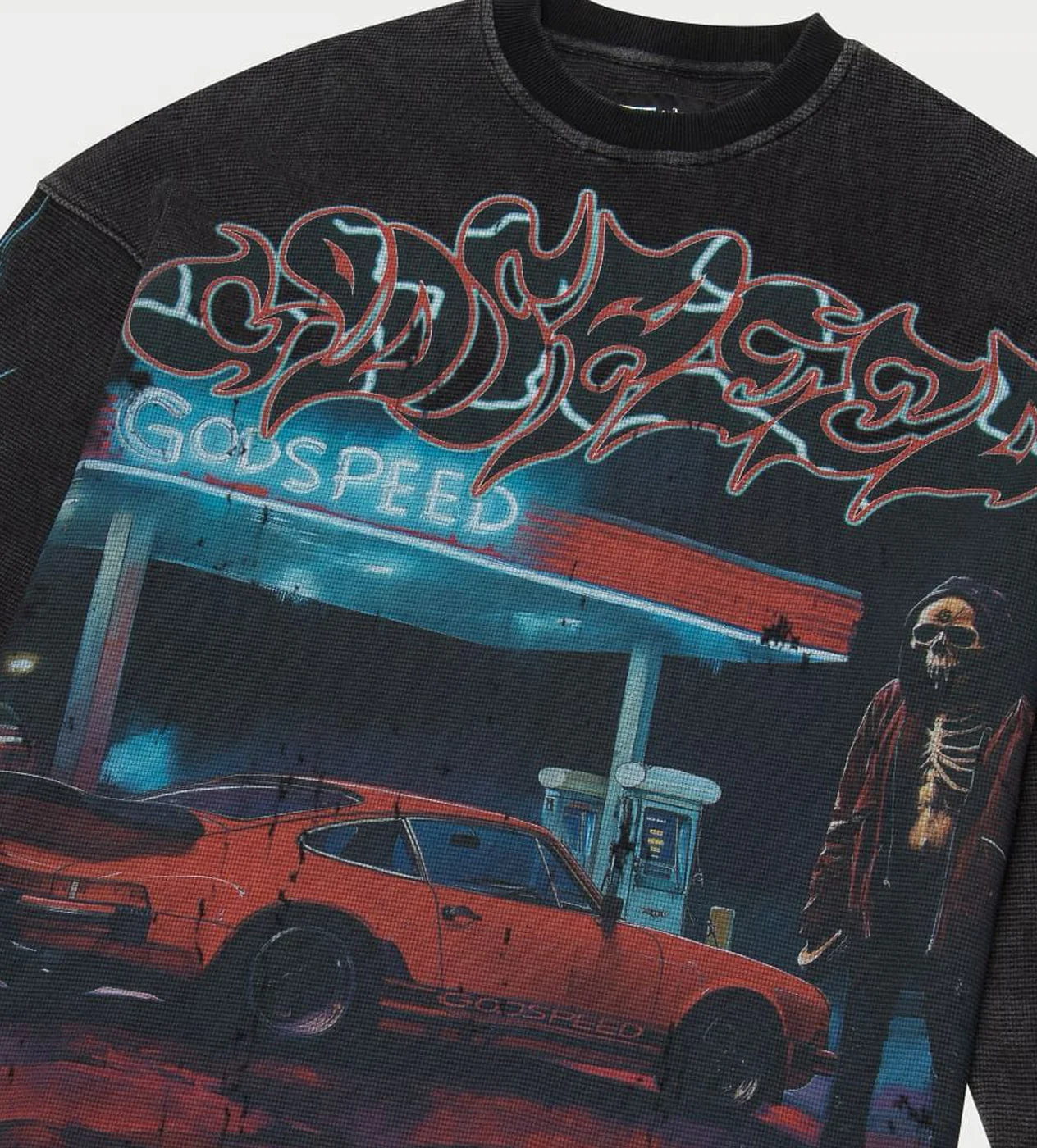Godspeed Pitstop Thermal L/S Washed Black - Image 3