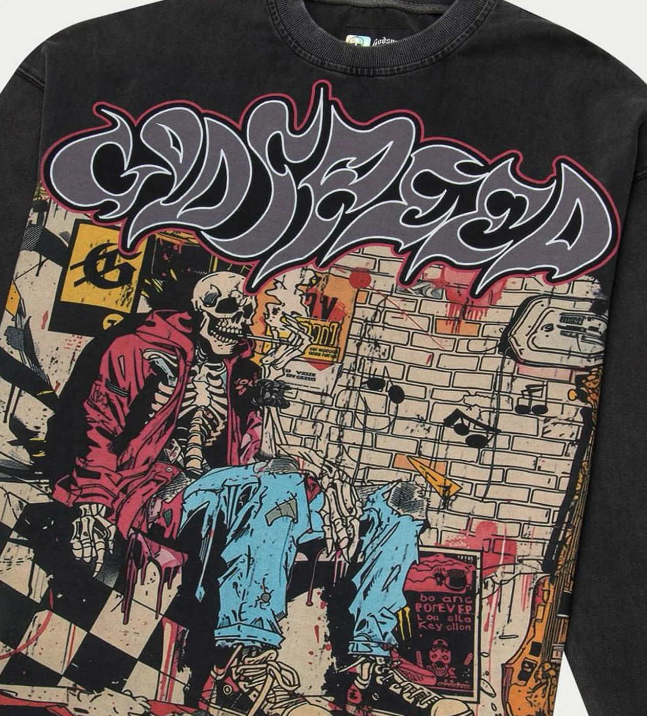 Godspeed Stoner L/S Tee Washed Grey - Image 3