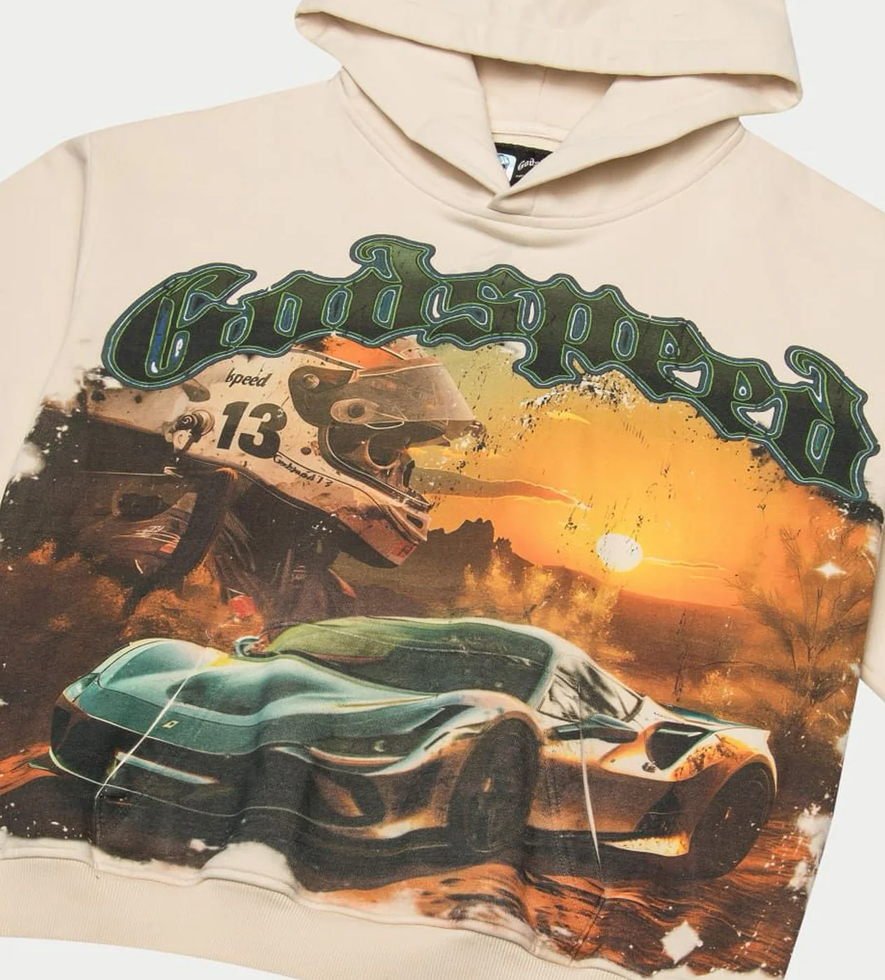 Godspeed Sunset Drift Hoodie Washed Bone - Image 3