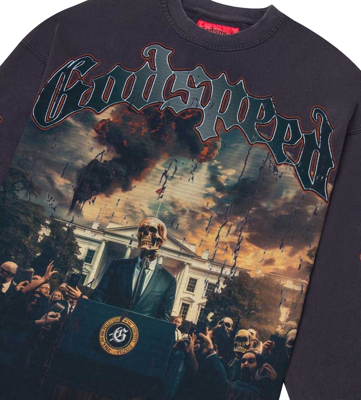 Godspeed V.O.D 2024 L/S Tee Navy Wash - Image 3