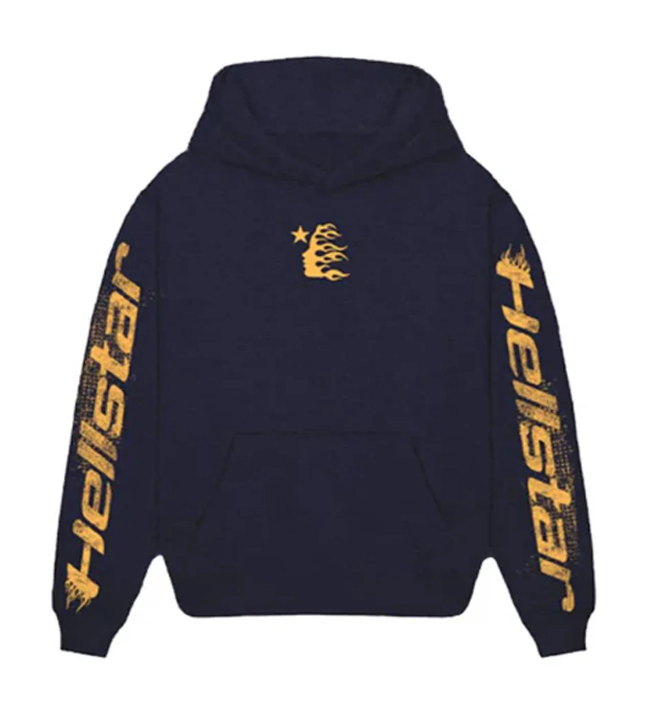 Hellstar Speed Hoodie Navy/Gold (Overseas Exclusive 2023) - Image 2