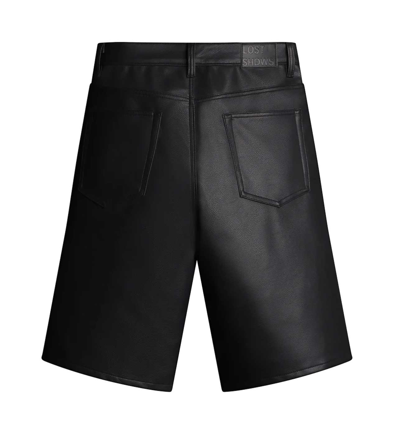 Lost Shdws Leather Shorts Black/Red - Image 2