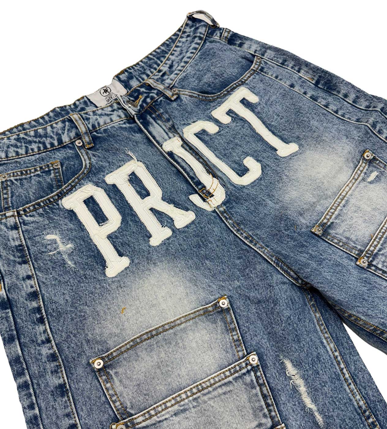 Project Capri Triple Pocket Jorts Blue - Image 3