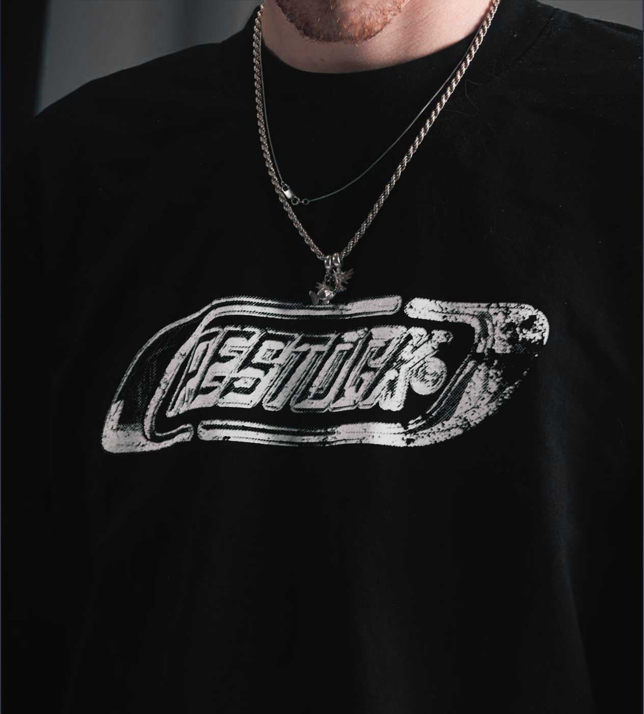 Restock AR Chrome Logo L/S Tee Black - Image 4