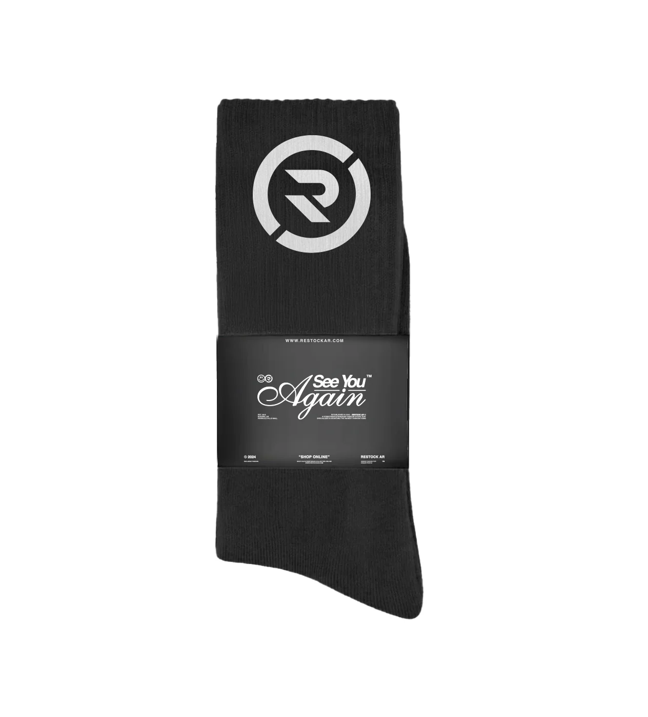 Restock OG Logo Socks Black - Image 2