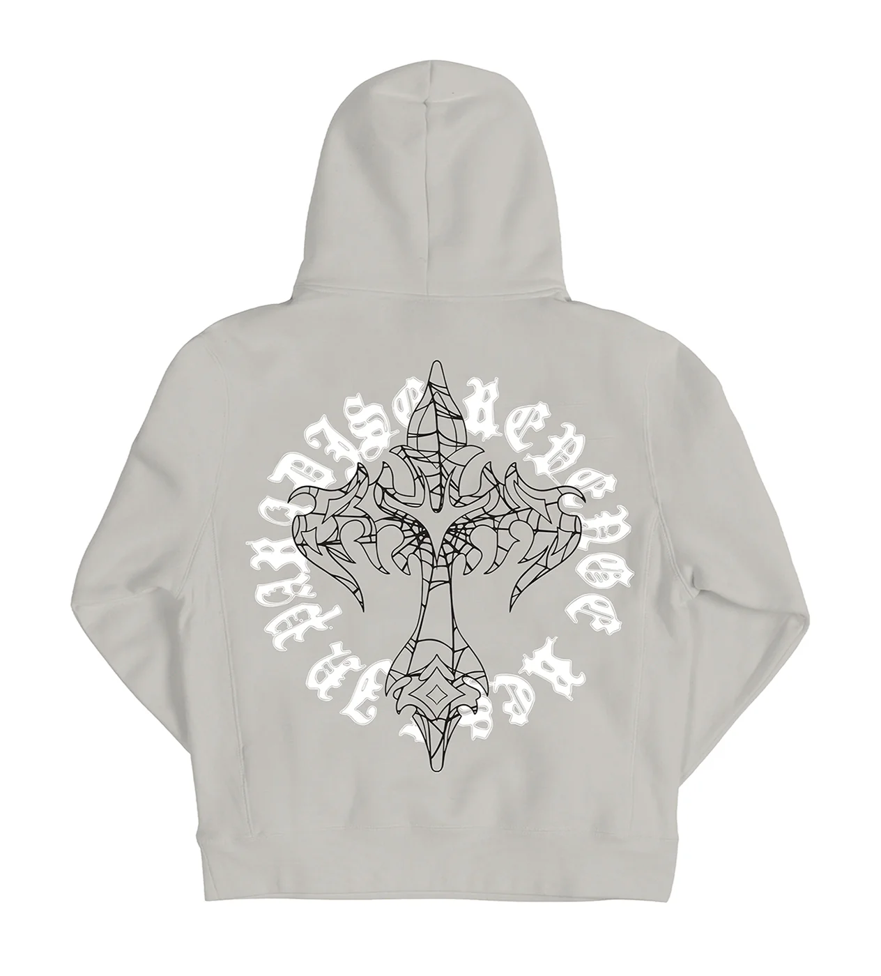Revenge Web Cross Hoodie Cement - Image 2