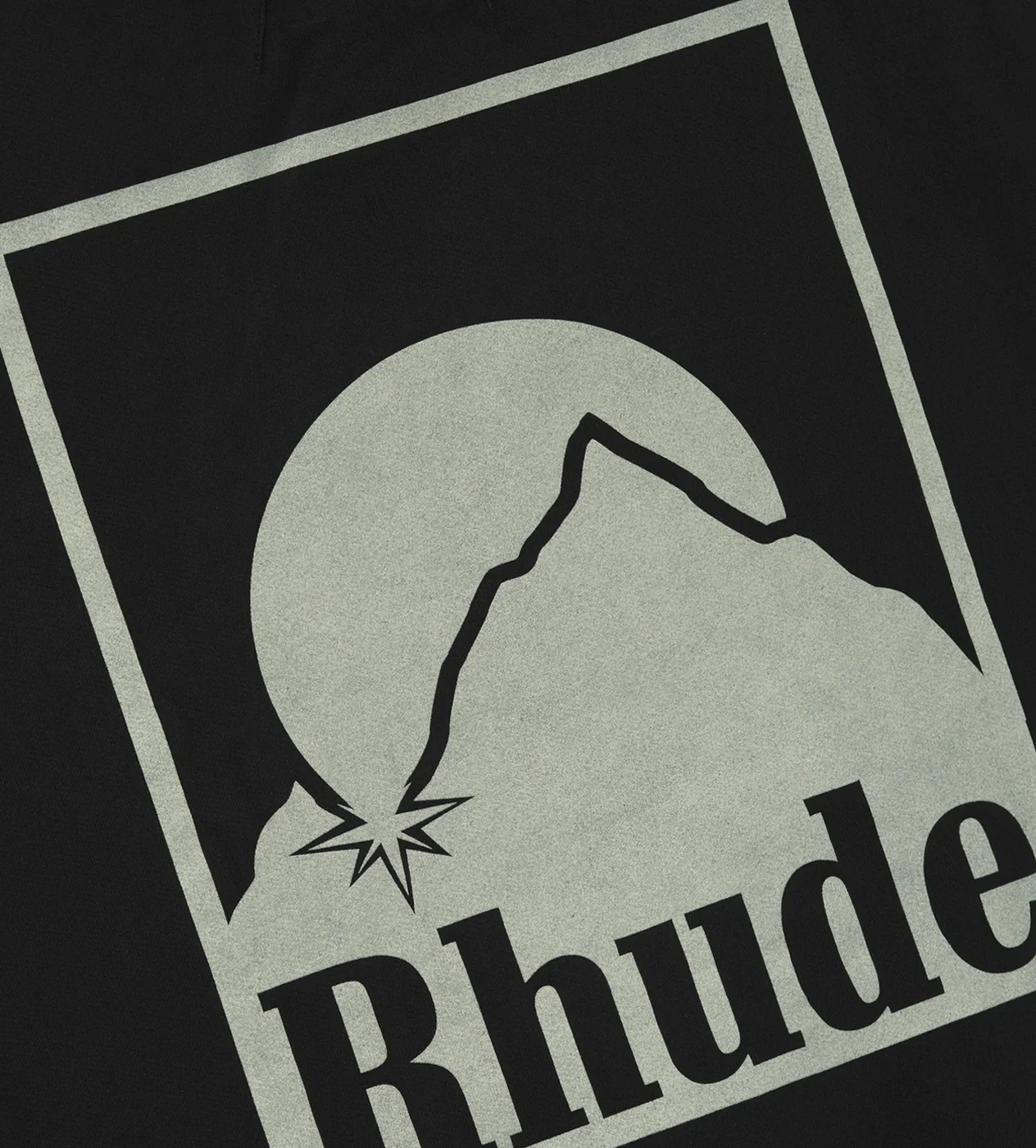 Rhude Moonlight Badge Hoodie Black - Image 3