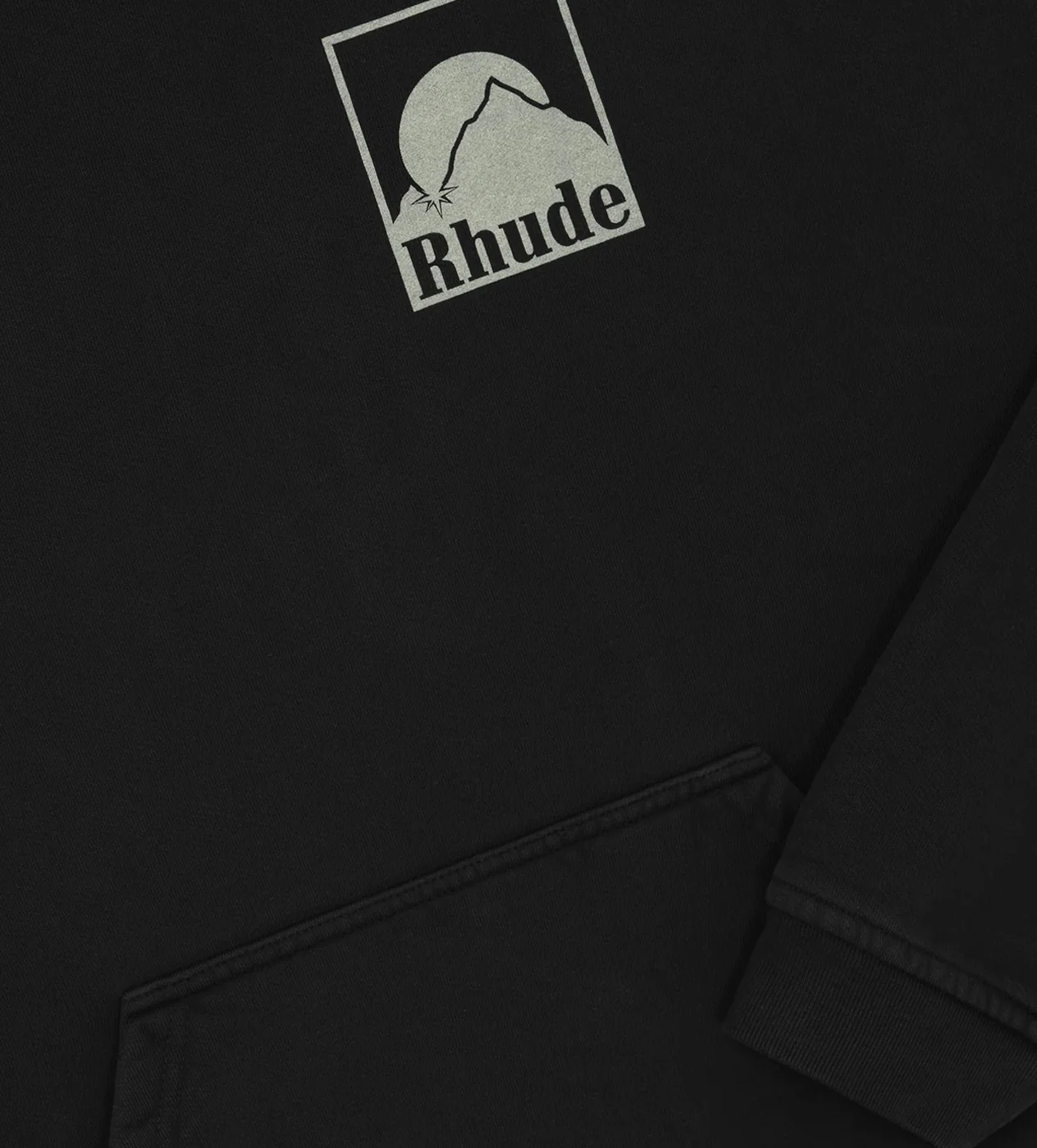 Rhude Moonlight Badge Hoodie Black - Image 4