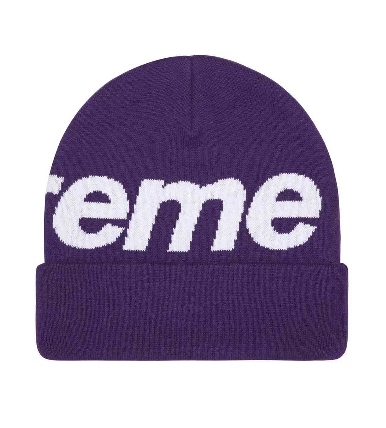Supreme Big Logo Beanie Purple - Image 2