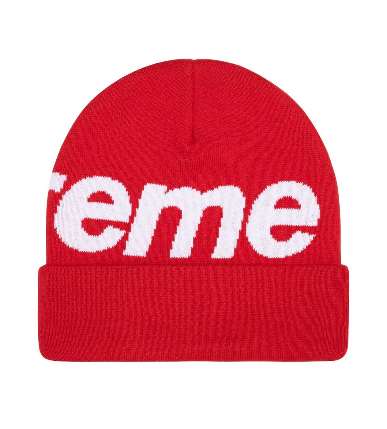 Supreme Big Logo Beanie Red - Image 2