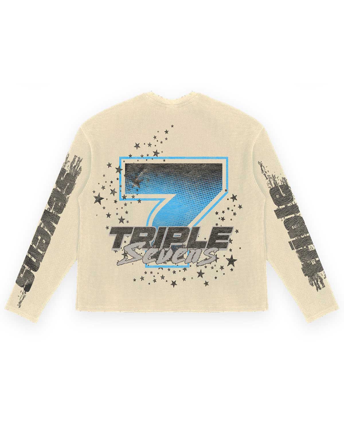 Triple Sevens ASV2 Waffle Knit L/S Tee Cream - Image 2