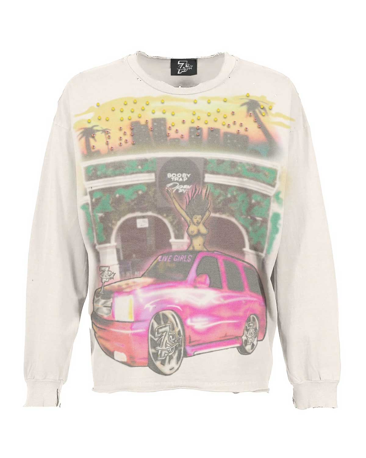 Triple Sevens Booby Trap Regular L/S Tee White
