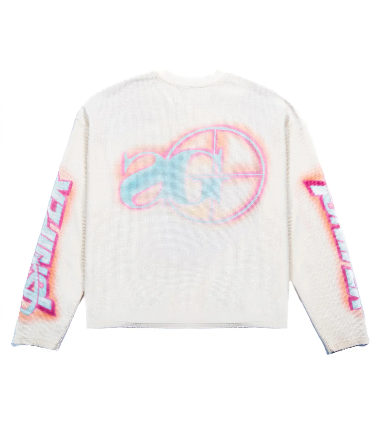 Triple Sevens x Sniper Gang YAK Simpson Waffle Knit L/S Tee Cream - Image 2