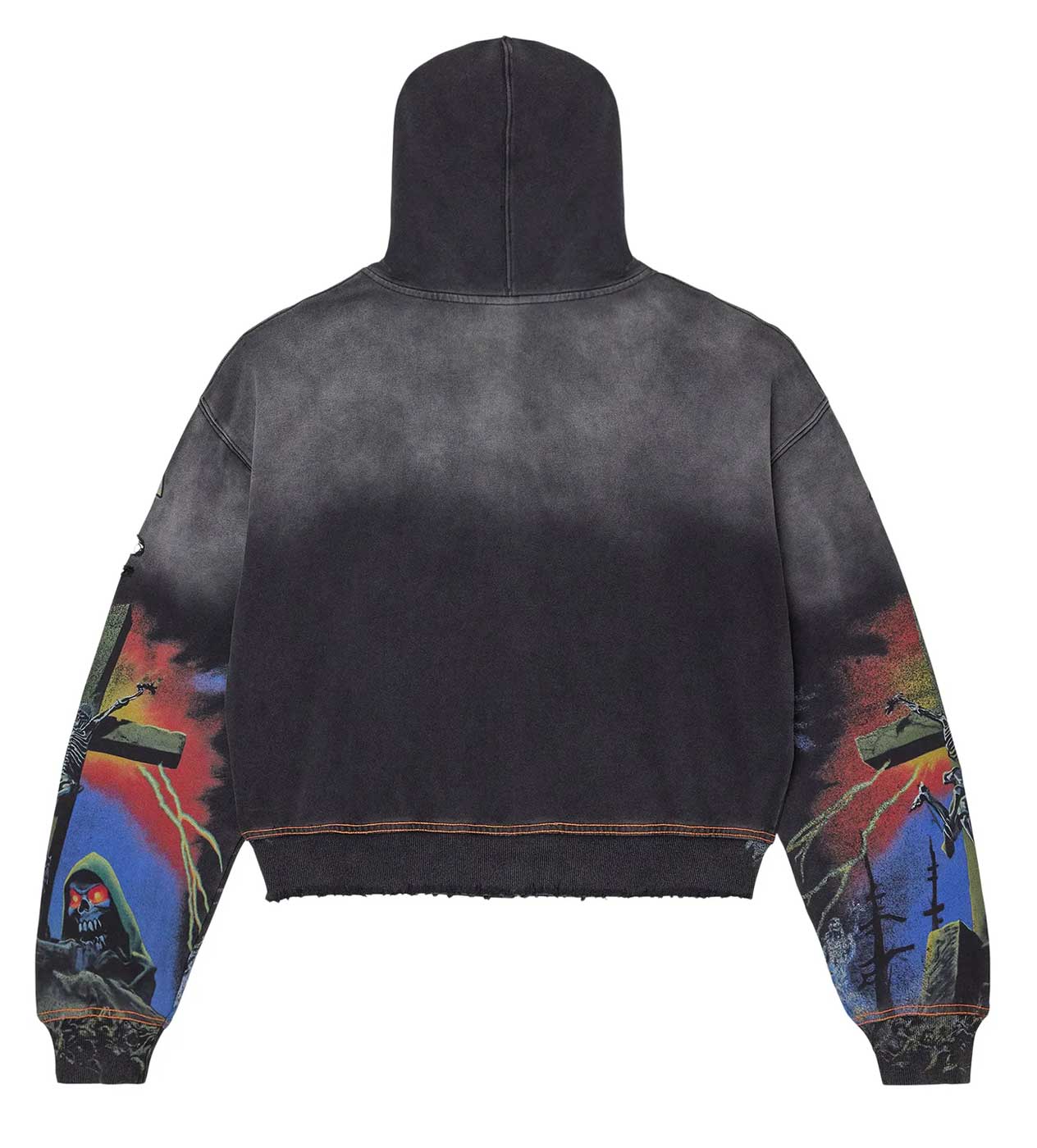 Vale Forever Damned Big Zip Up Hoodie Black - Image 2